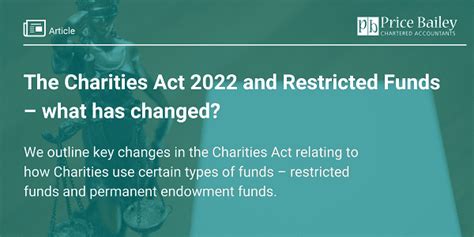 New changes to the Charities Act 2022 and Restricted Funds.